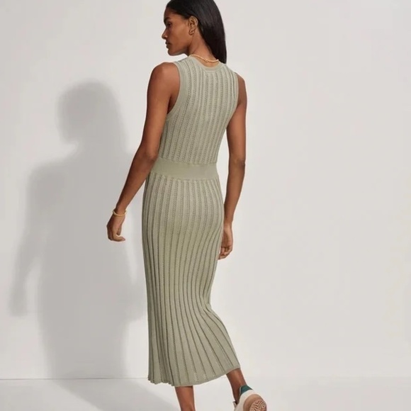 NWT Varley Florian Knit Dress in Seagrass - Picture 2 of 5